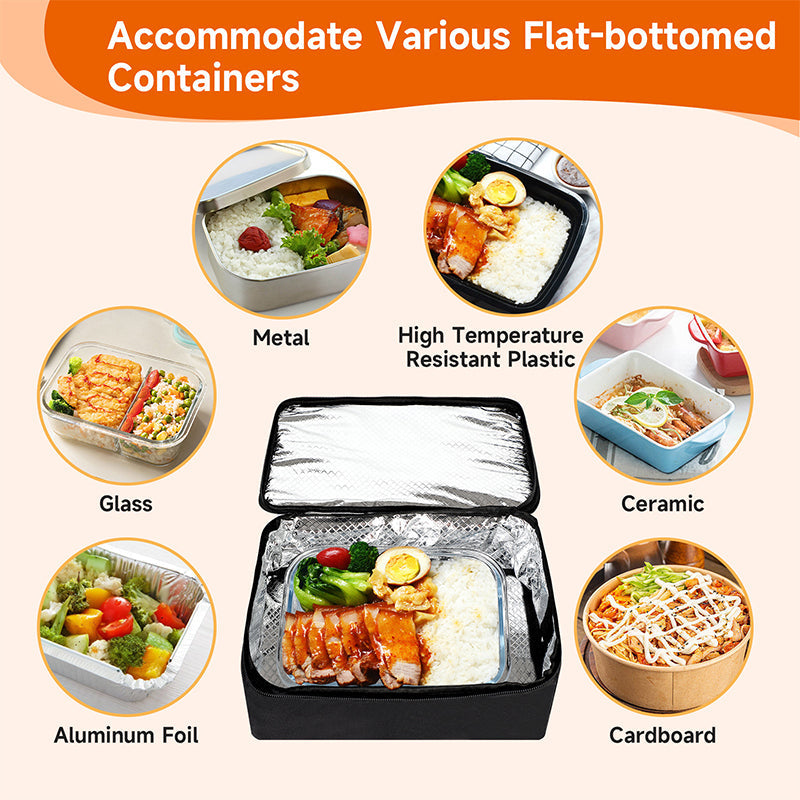 BowLift | 12V 24V Food Warmer Electric Lunch Box Personal Heated Lunch Box for Cooking and Reheating Food in Car,Truck,Camping, Work