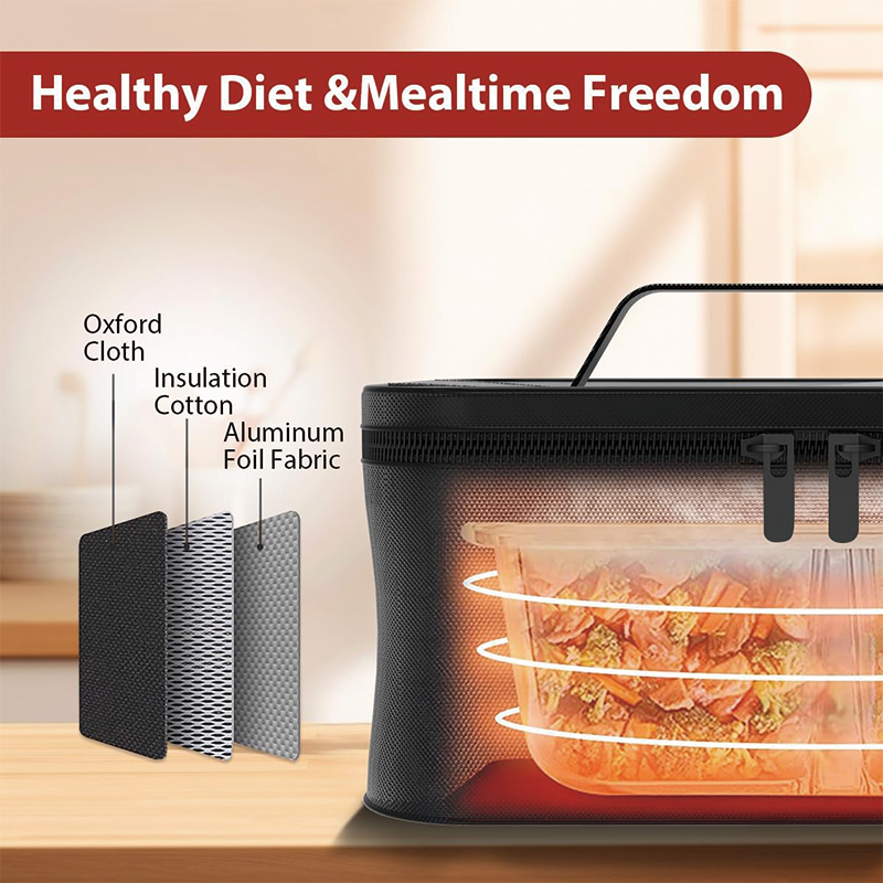 BowLift | 12V /110V Electric Home/Office Food Warmer, Lunch Box Personal Food Warmer Microwave Heated Lunch Box, Portable Oven for Office/Home/Truck/Outdoor
