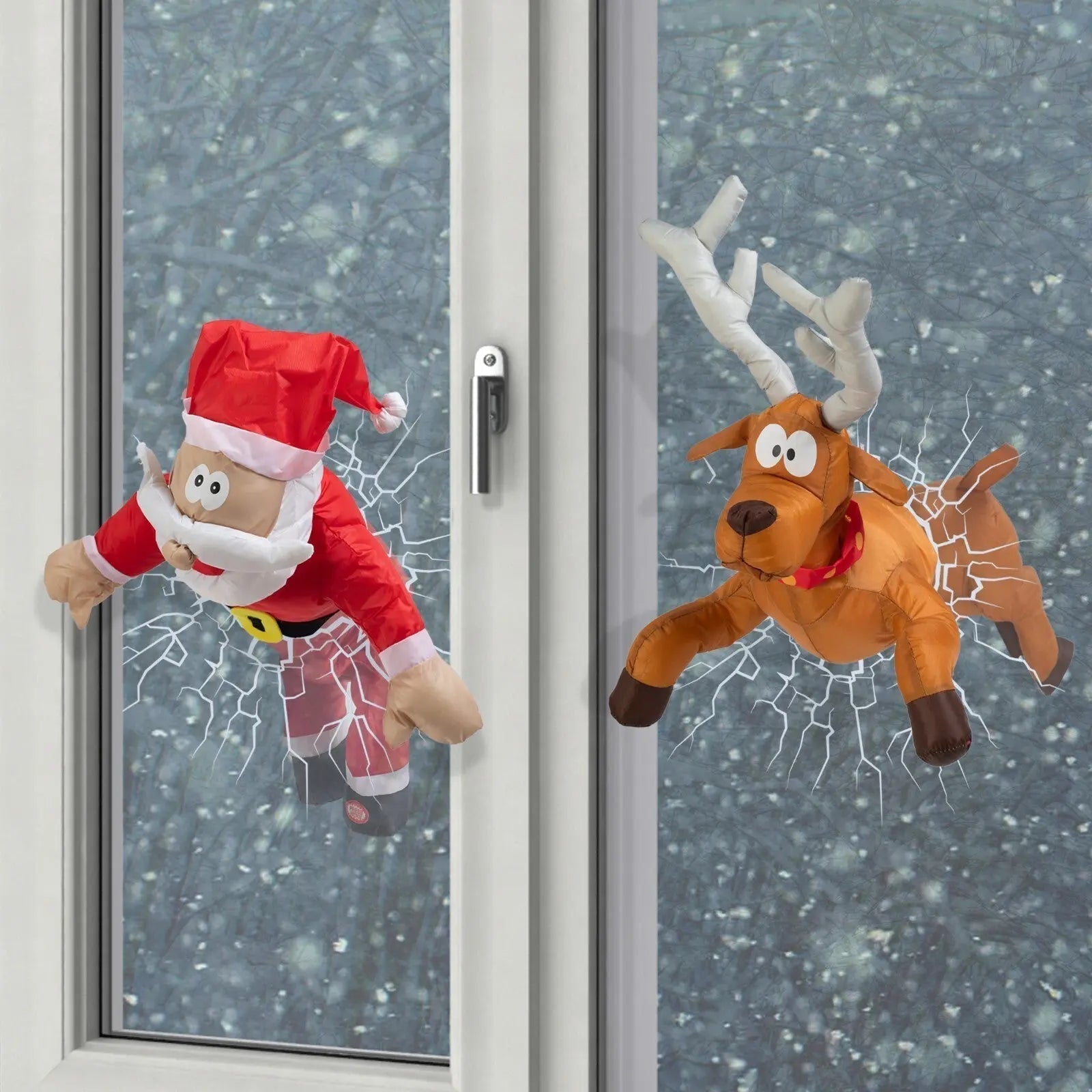 BowLift | Cheerful Christmas Window Figure ClausKlap – Moving Sound-Activated Decoration