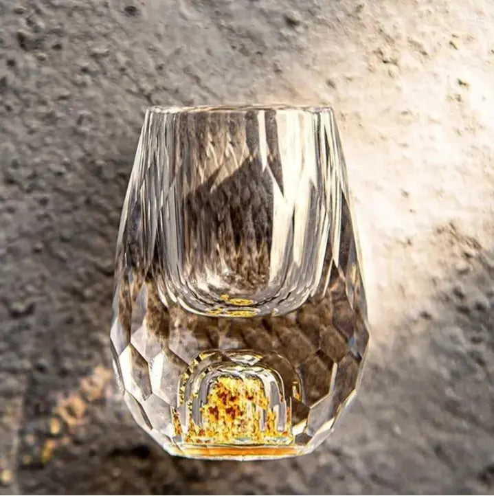 BowLift | Crystal shot glasses with elegant cut - For stylish celebrations & special occasions (Set of 6 glasses)