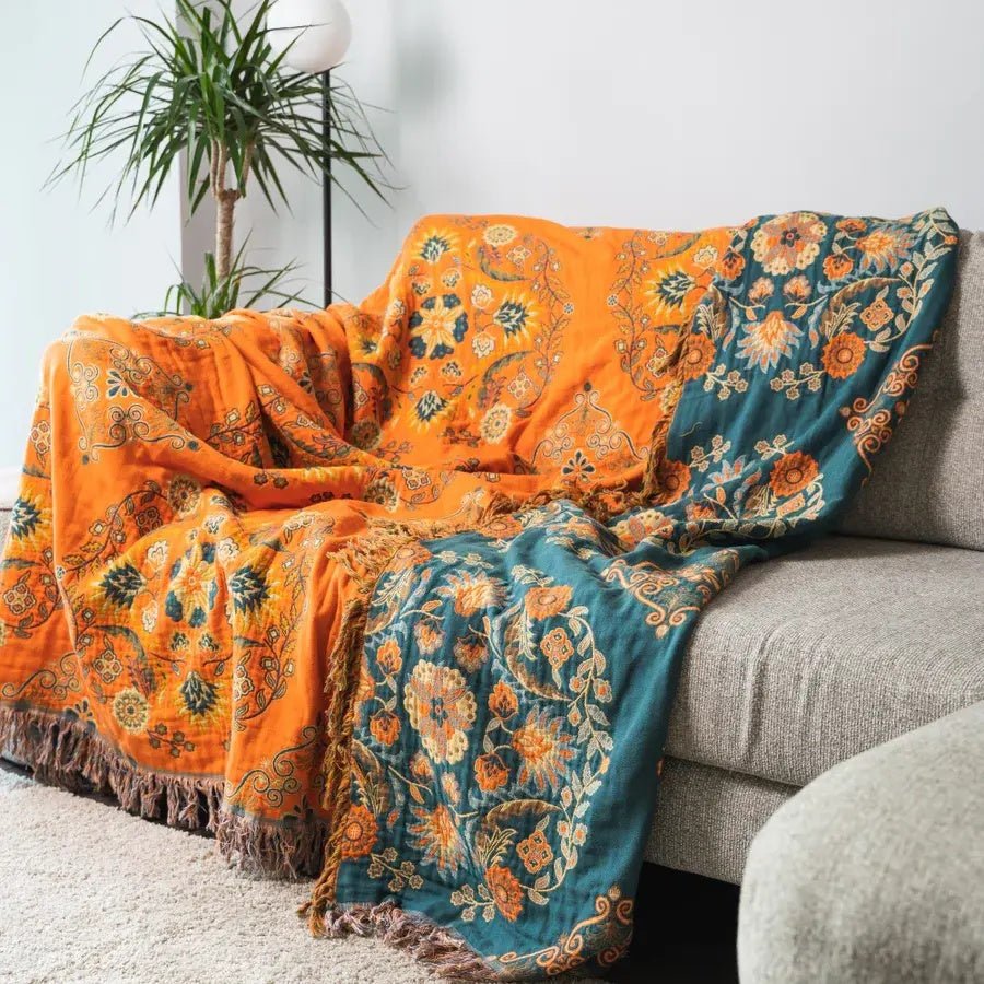 BowLift | Double-sided Marigold Blanket for All Seasons