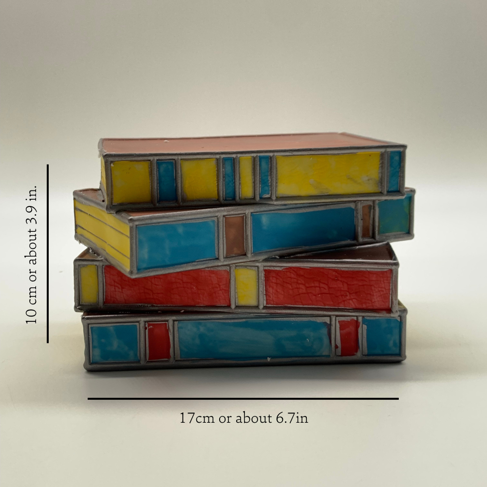 BowLift | LumeNova Stained Glass Book Lamp | LED Table Light | Mood Light | Decorative Lighting for Home