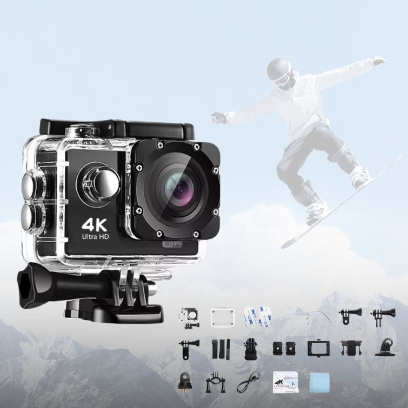 BowLift | 4K Ultra HD Sport Pro Camera - Wifi Enabled and Waterproof for Vlogging and Outdoor Sports