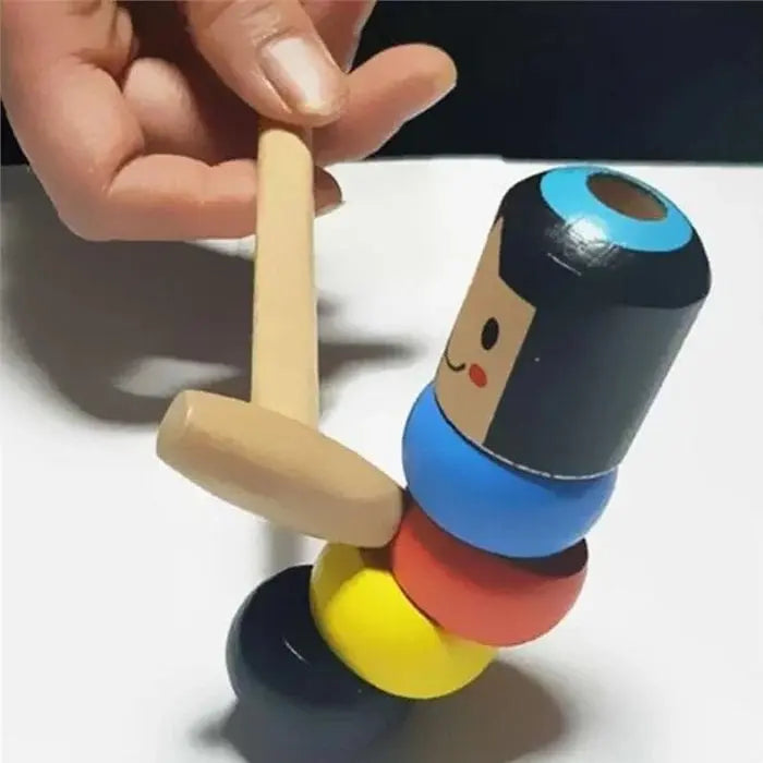 Magical wooden toy - The doll that keeps getting up!