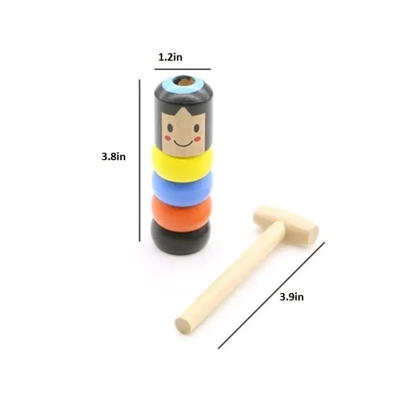 Magical wooden toy - The doll that keeps getting up!