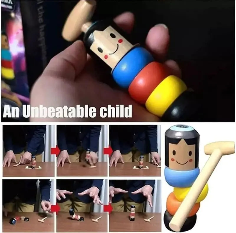 Magical wooden toy - The doll that keeps getting up!