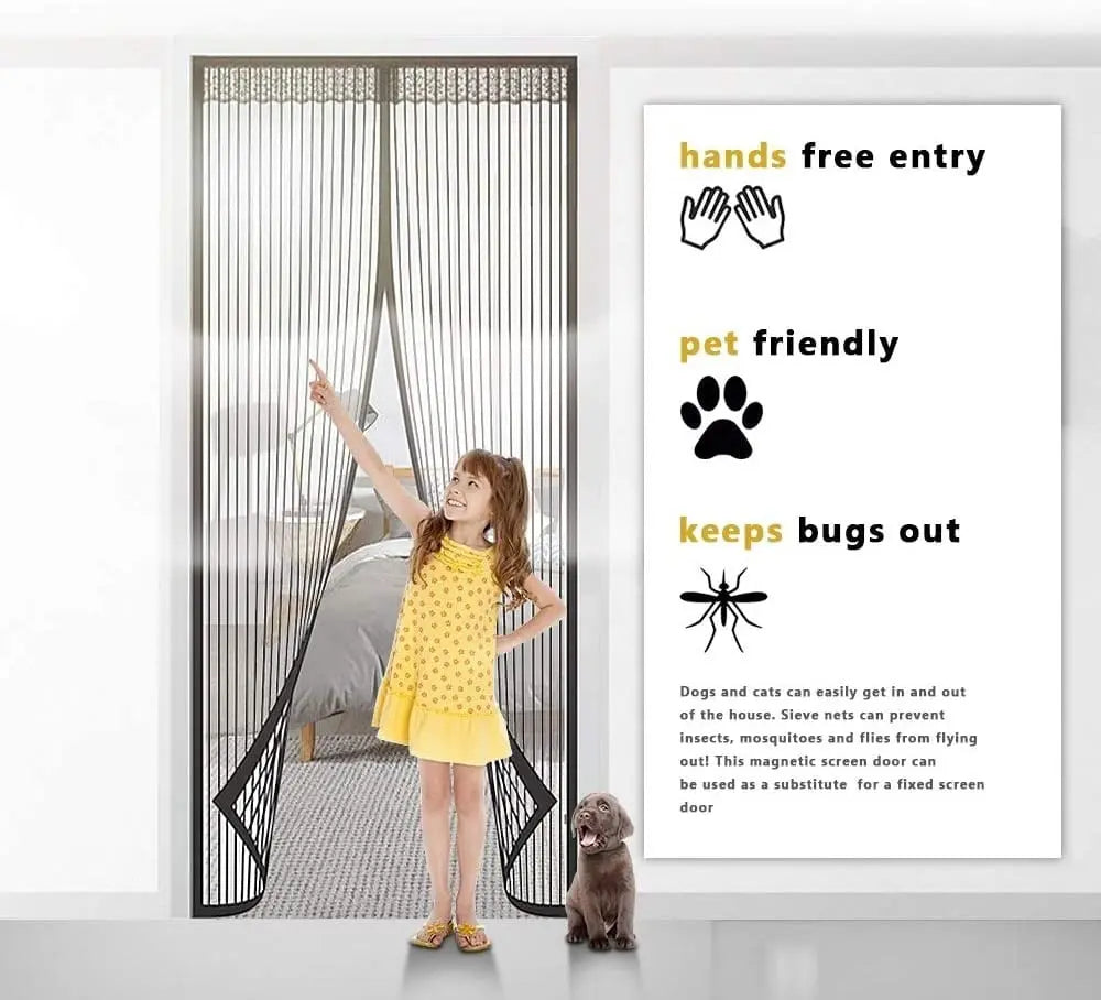 BowLift | Magnetic Insect Screen Door — Hands-Free Insect PRedection with Easy Installation
