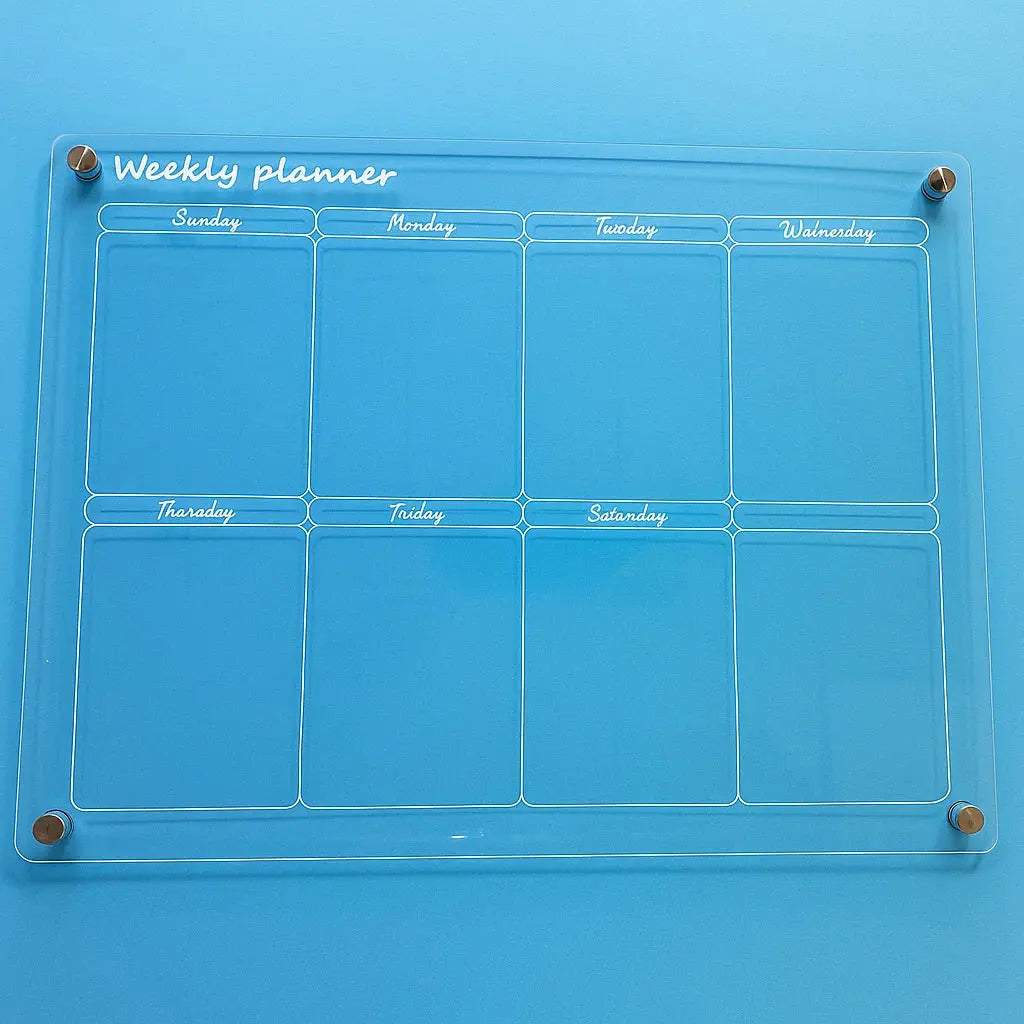 BowLift | Magnetic Acrylic Calendar — Transparent Planner for Kitchen and Household