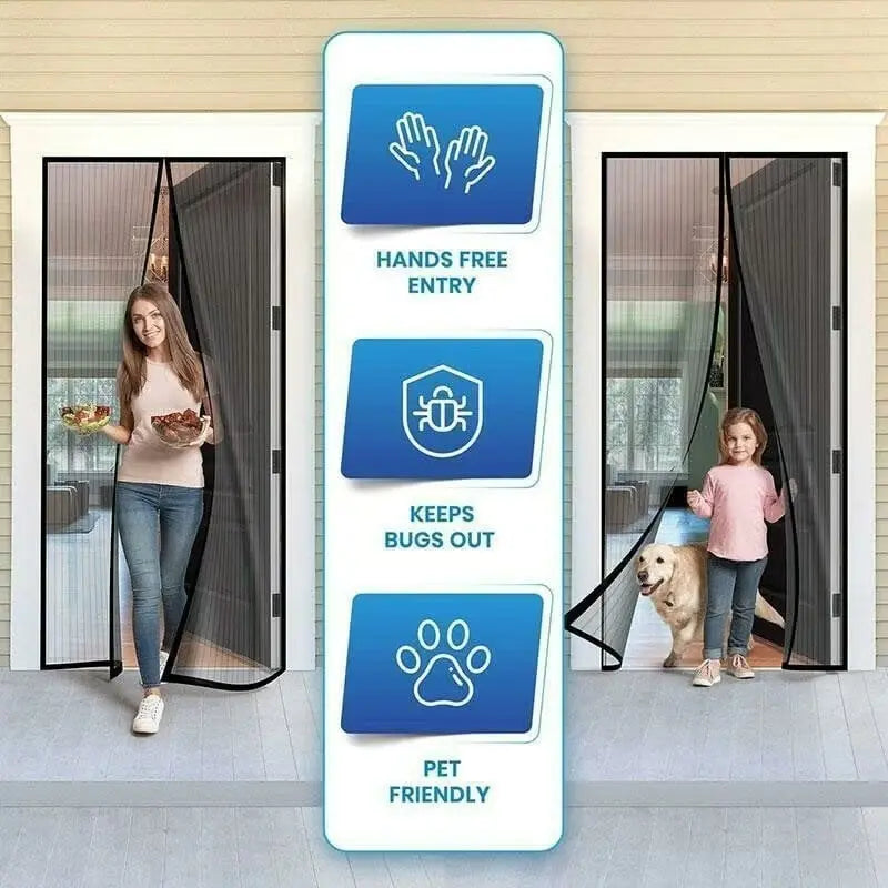 BowLift | Magnetic Fly Screen – Self-Closing Insect PRedection for Doors