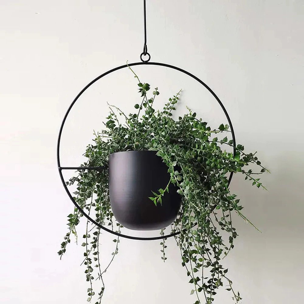 BowLift | DecoBloom Hanging Planter – Elegant Indoor & Outdoor Metal Plant Pot with Chain