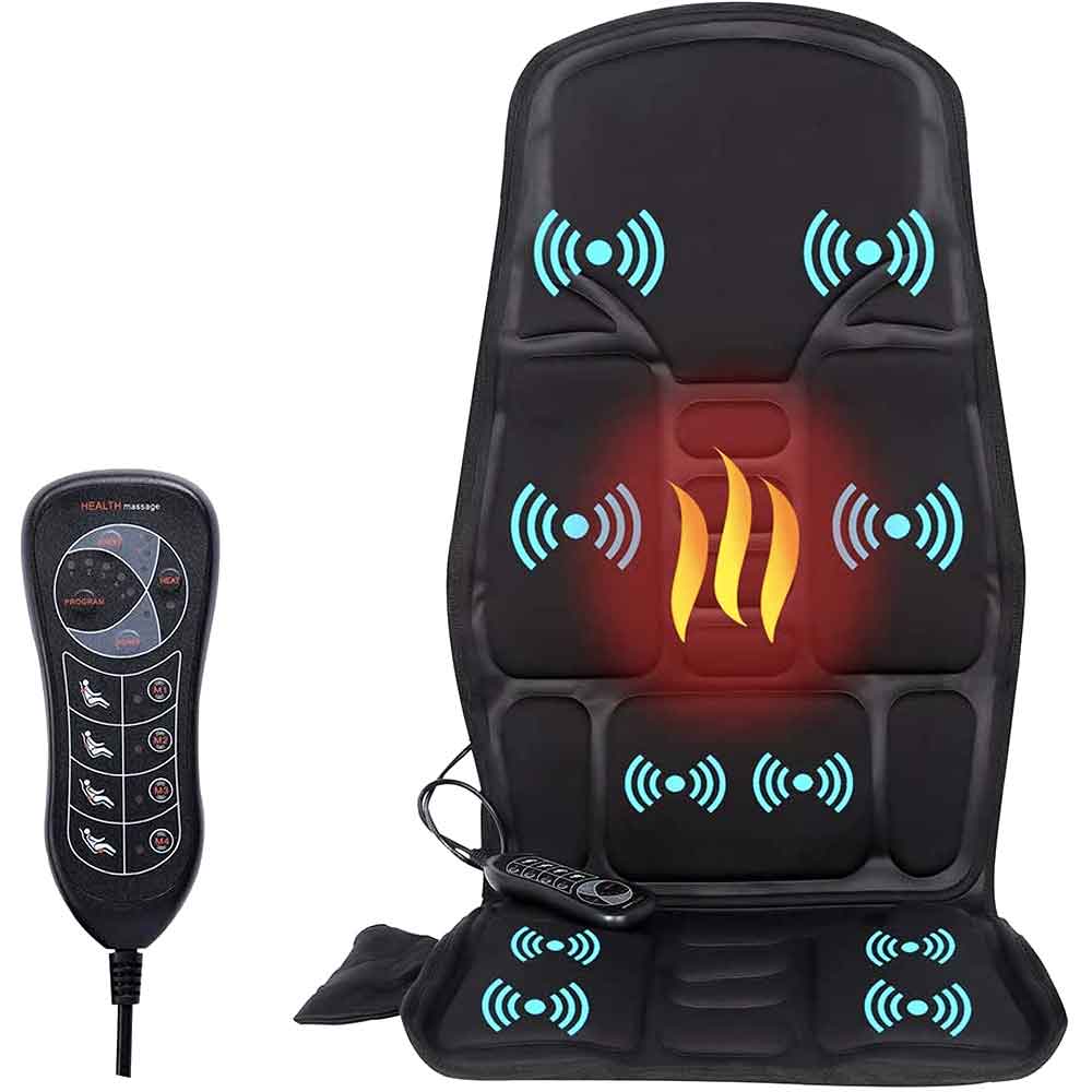 BowLift | Fashion massage chair pad with heated neck pillow for car and home