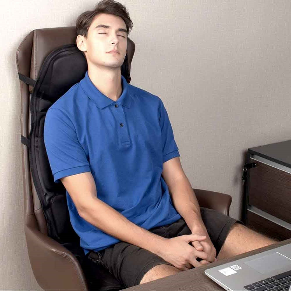 BowLift | 8-Mode Heated Massage Chair Pad for Back, Neck & Full-Body Relaxation – Perfect for Car & Home