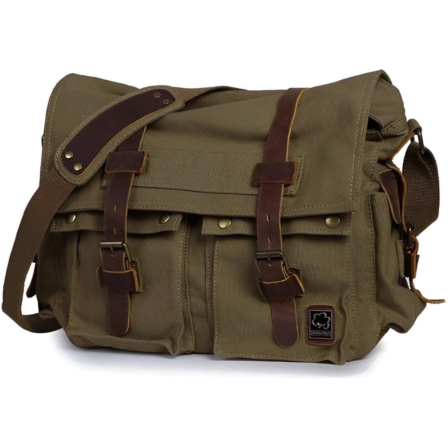 BowLift | Michael Bag – Vintage Canvas Messenger Bag for Men with Leather Accents