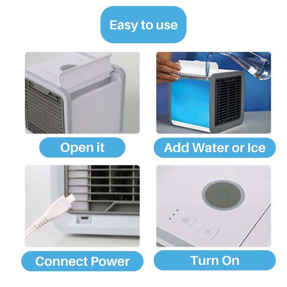 BowLift | Frost Air Small Portable Air Conditioner Miniature Air Cooler AC 550ml Water Tank