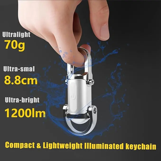 BowLift | Mini USB-C Rechargeable Keychain Flashlight