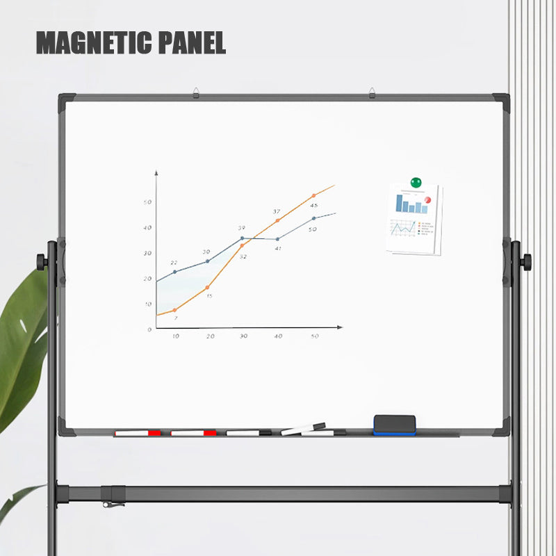 BowLift | Whiteboard Writing Board, Double-Sided Magnetic Office Teaching Home Mobile Blackboard