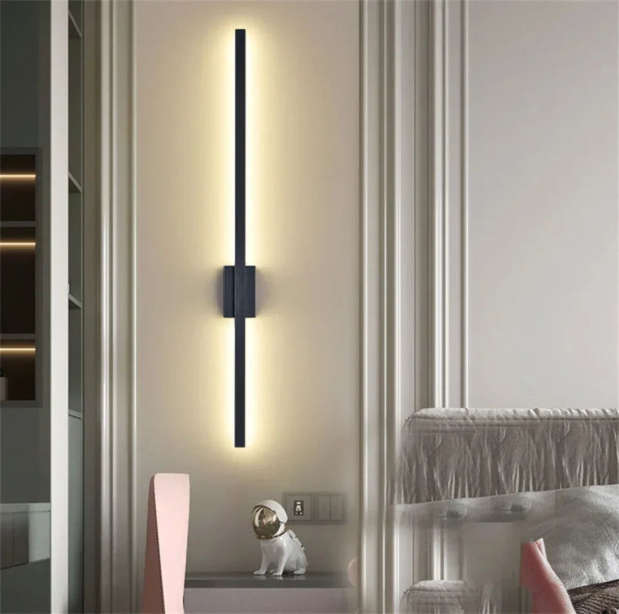 BowLift | Industrial Minimalist Long LED Iron Wall Lights for Contemporary Living Room Décor and Stylish Illumination