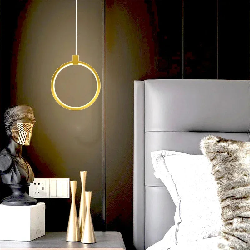 BowLift | Elegant Double Ring Pendant Light | DuoGlow