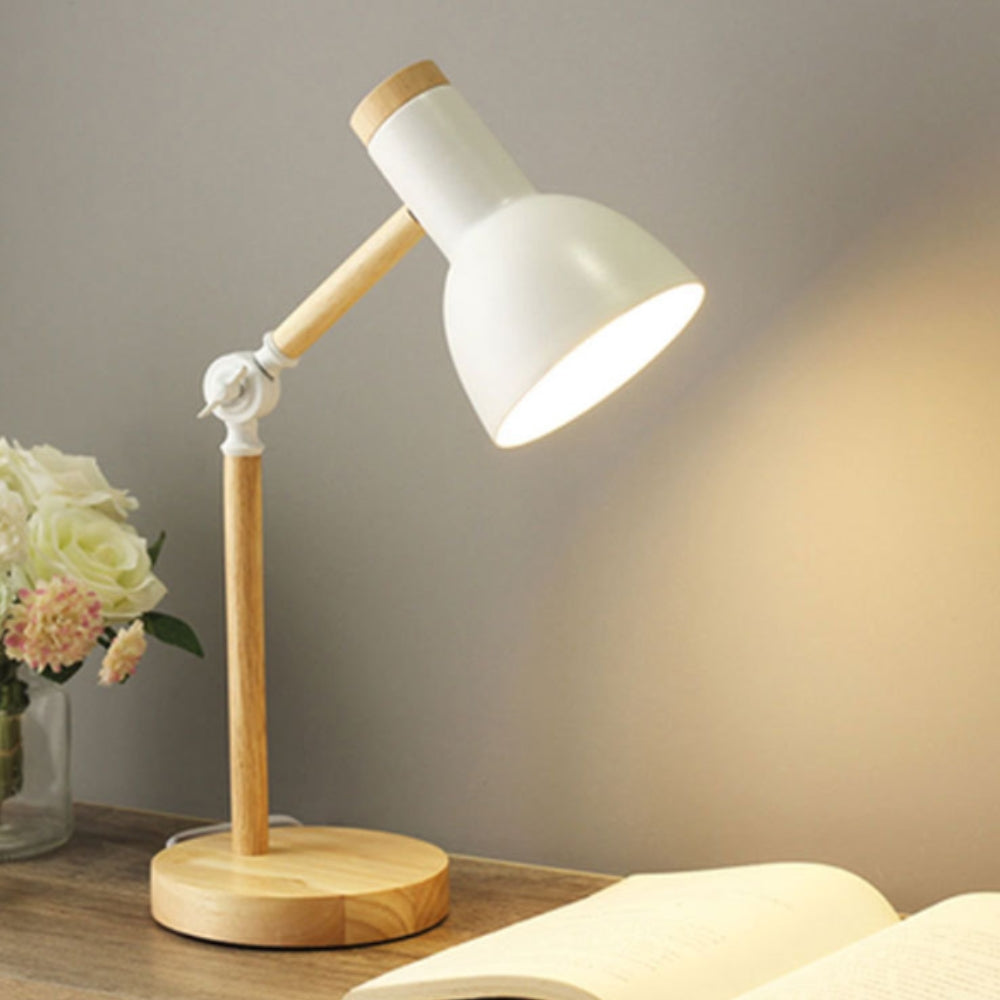 BowLift | Nordic Iron Wood LED Table Lamp