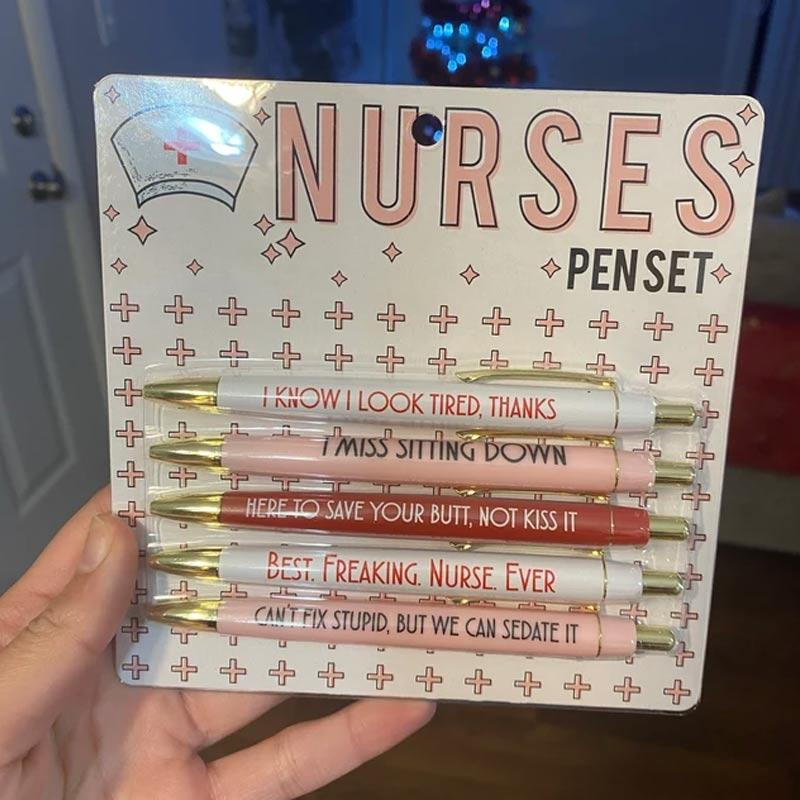 BowLift | Funny Nurse Ballpoint Pen Set (Set of 5)