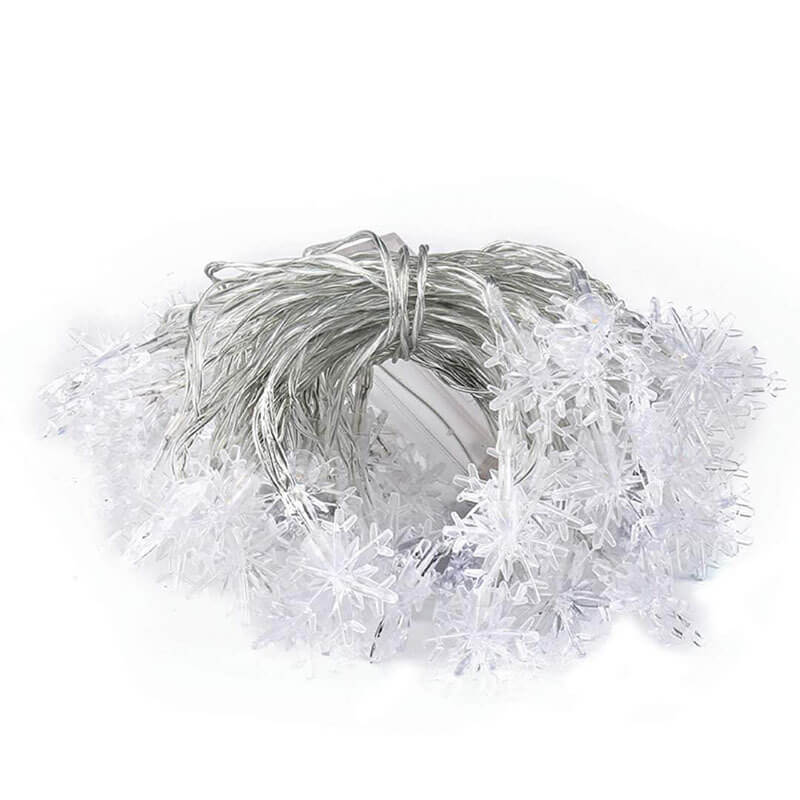 BowLift | LED String Lights Christmas Snowflake Colorful 20 Light LED Waterproof Outdoor String Lights