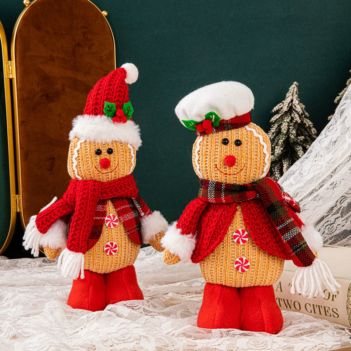 Creative Standing Plush Gingerbread Man Ornament