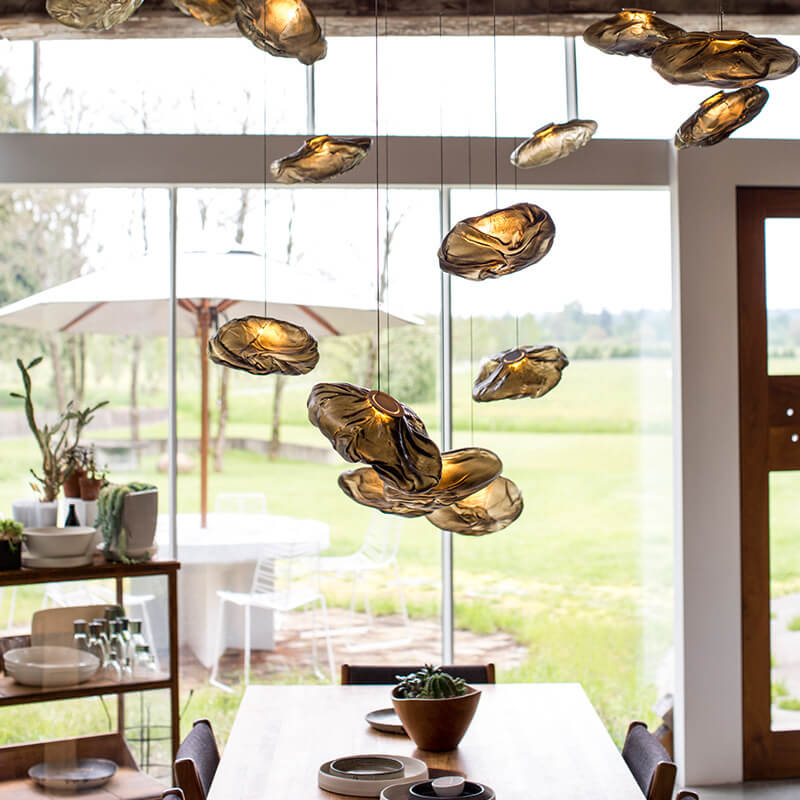 BowLift | CloudNova Glass Pendant Light | Modern Design | Unique Cloud Look | Ambient Lighting
