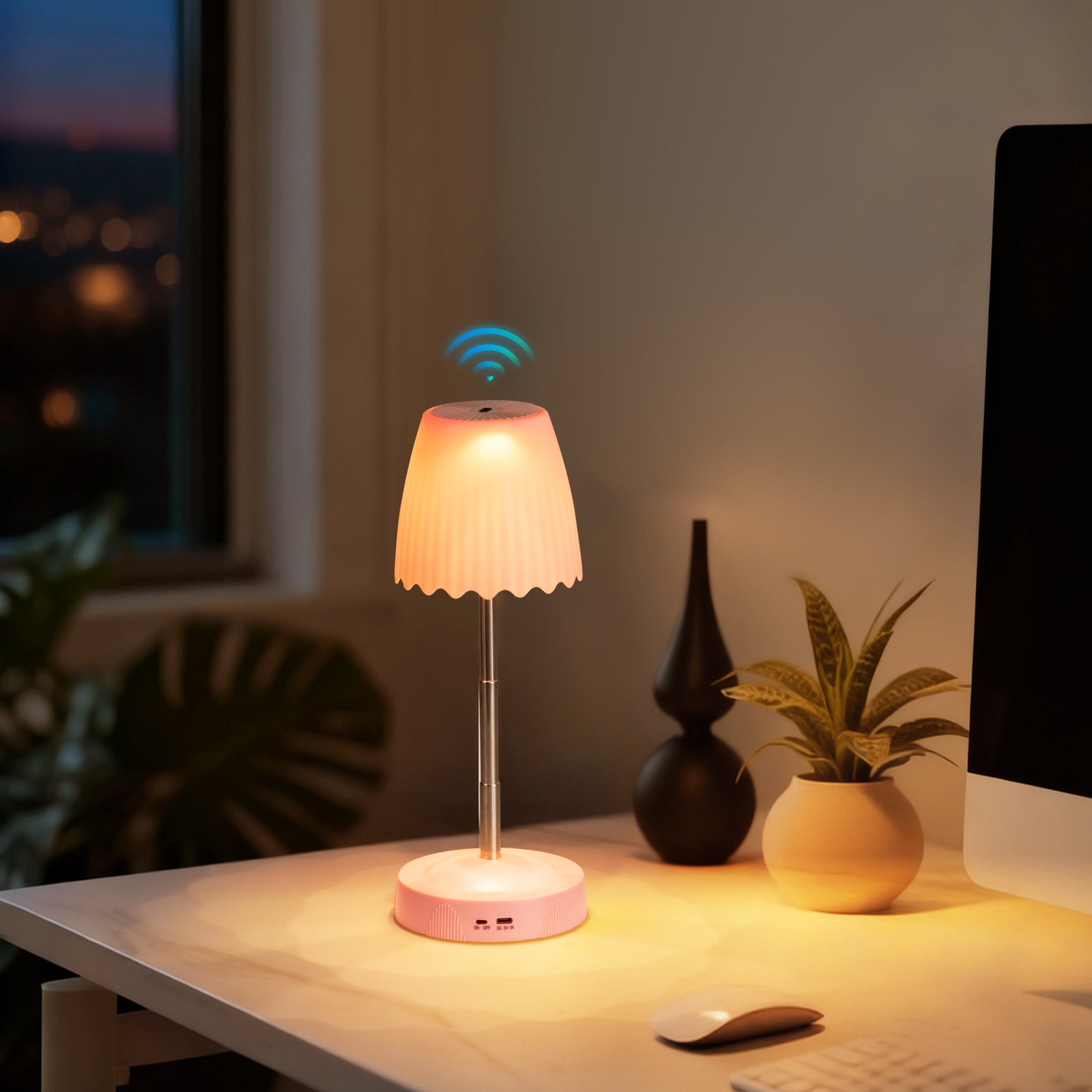 Viral Wireless Charging Night Light, Creative Bedroom Bedside Atmosphere Lamp