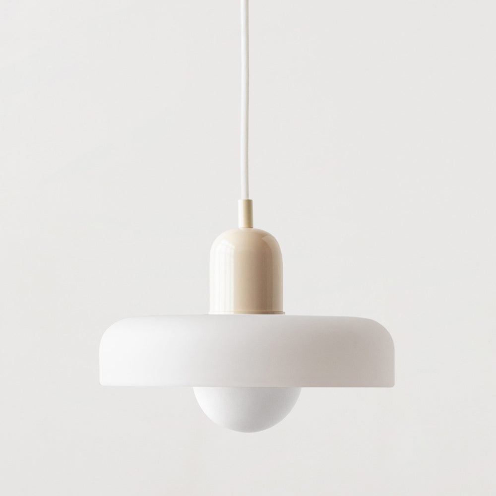 BowLift | Bauhaus Pendant Light | Colored Glass, Adjustable Height & Ideal for Dining Rooms and Modern Interiors