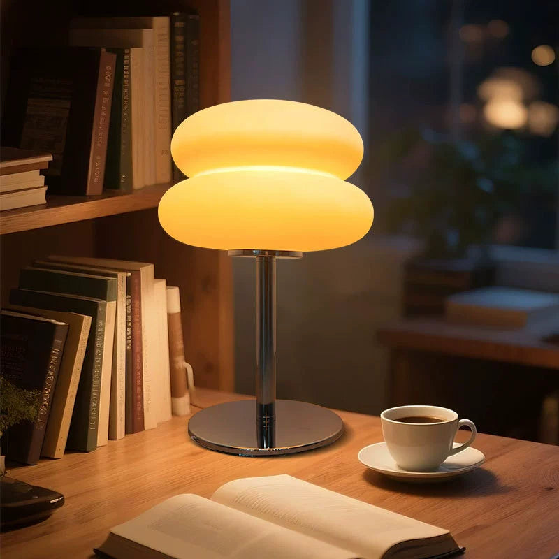 Desktop Mini Table Lamp Bauhaus Vintage Egg Tart Night Light