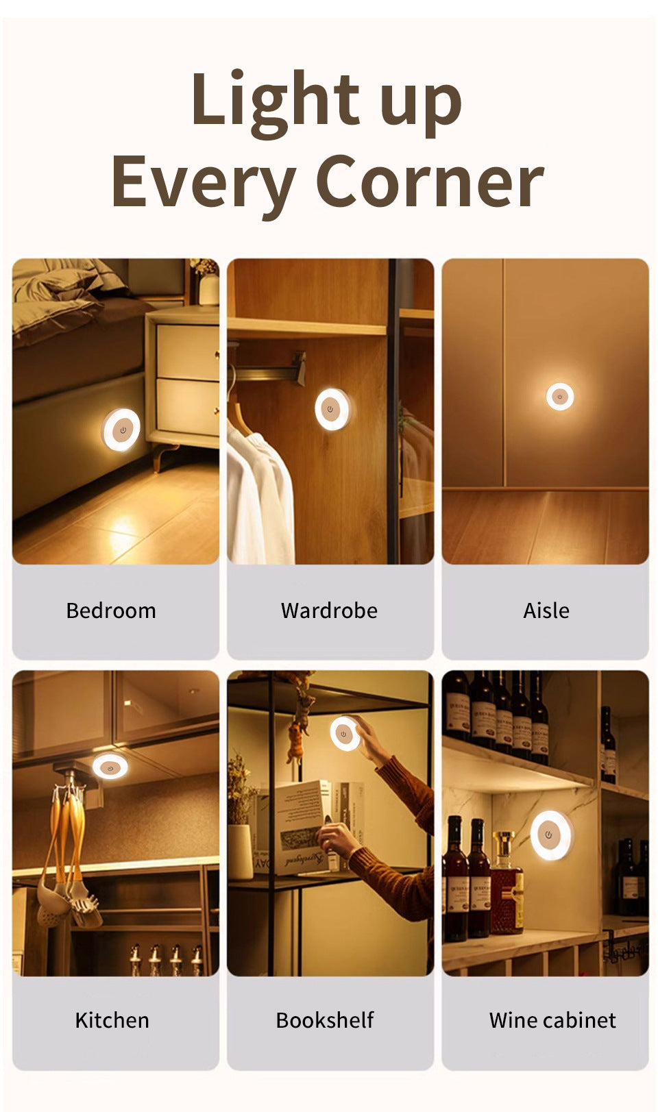 Touch-Sensor Rechargeable LED Night Light