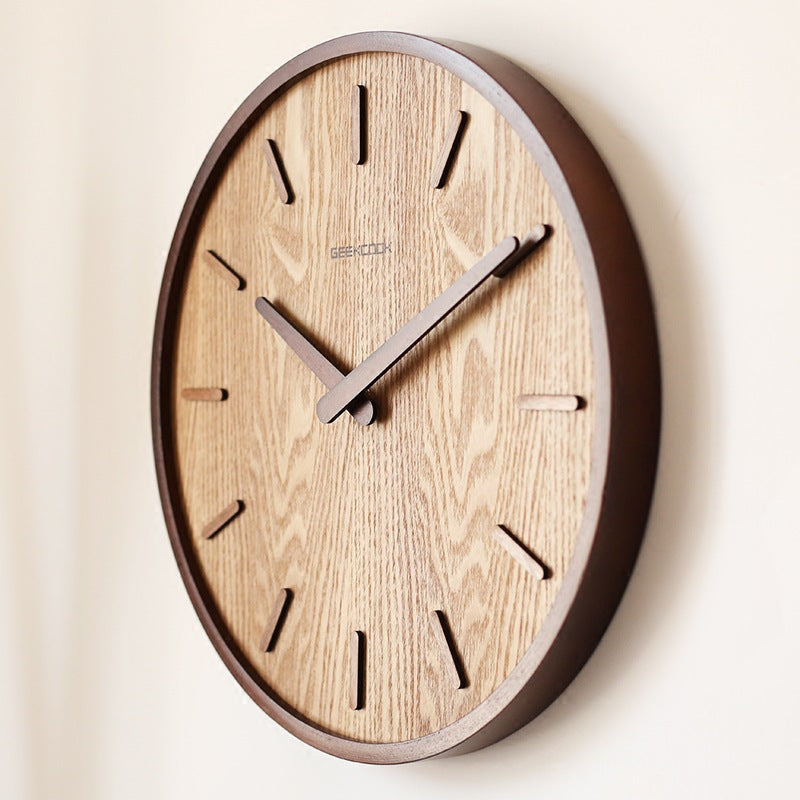 BowLift | Minimalistic Quiet Wooden Wall Clock 12 Inch