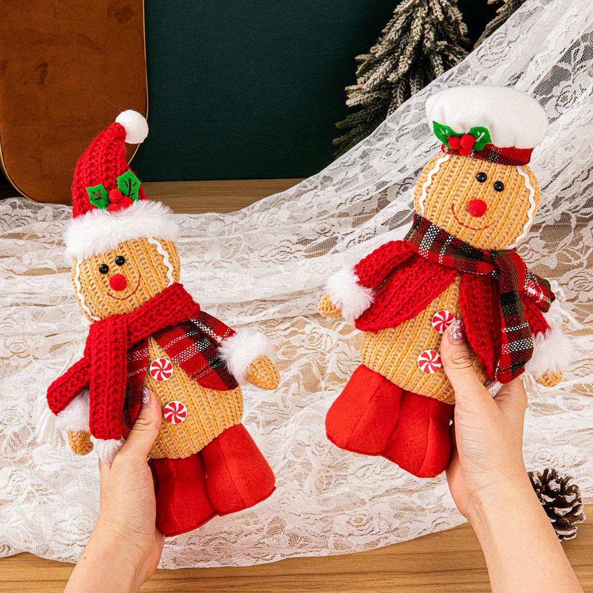 Creative Standing Plush Gingerbread Man Ornament