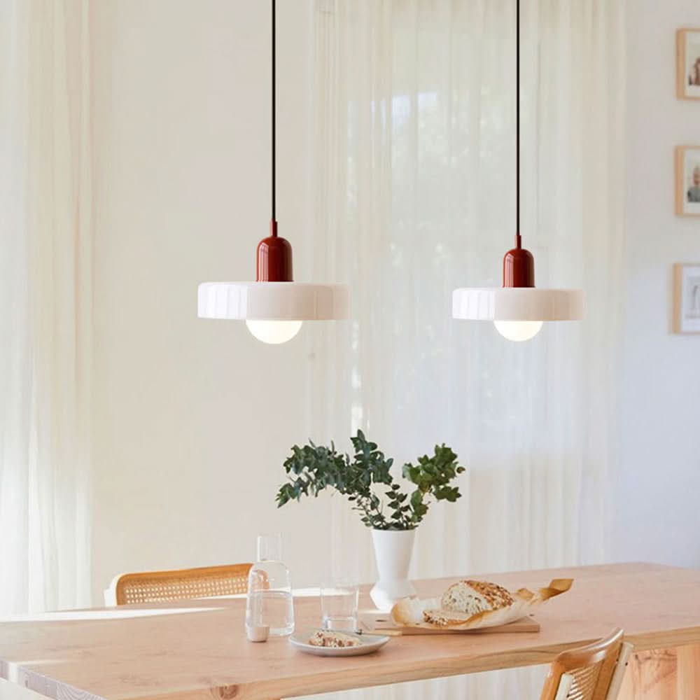 BowLift | Bauhaus Colored Glass Pendant Light