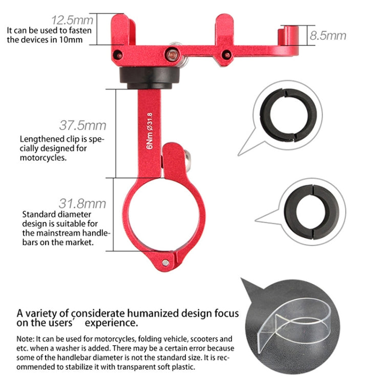 BowLift | GUB Plus 6 Aluminum Alloy MTB Bicycle Phone Holder (Titanium Color)