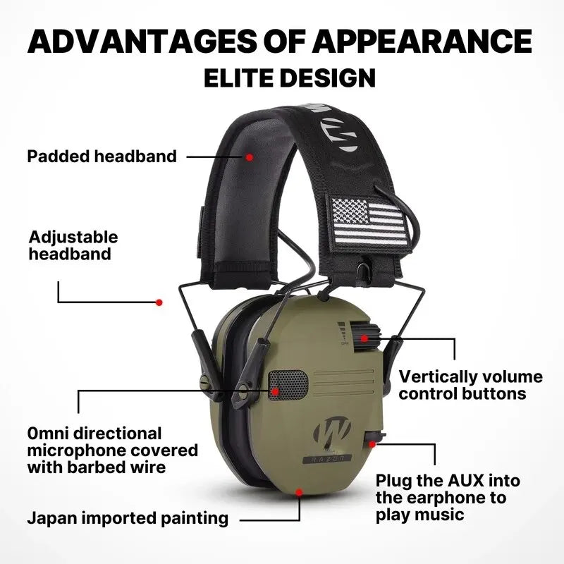 BowLift | Protective Shooting Headphones | Active Noise Cancellation, Lightweight & Comfortable for Shooting Activities