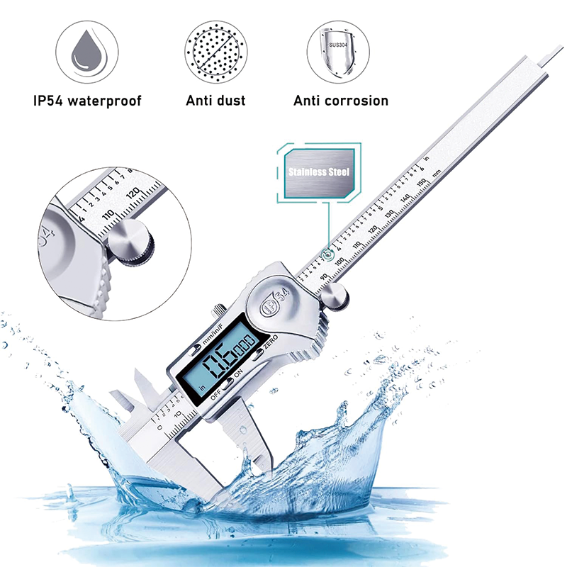 BowLift | Digital Caliper, Calipers 6 Inch Calipers Measuring Tool, Easy Switch from Inch Metric Fraction, with Large LCD Screen
