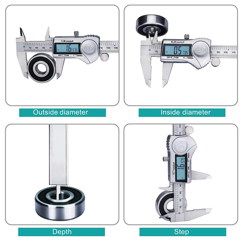 BowLift | Digital Caliper, Calipers 6 Inch Calipers Measuring Tool, Easy Switch from Inch Metric Fraction, with Large LCD Screen