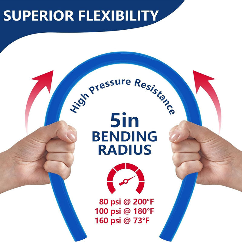 BowLift | 1/2 Inch 2 x 100FT PEX Tubing Pex B Tubing for Hot/Cold Water Plumbing Radiant Heat Floor Heating Plumbing Red&Blue