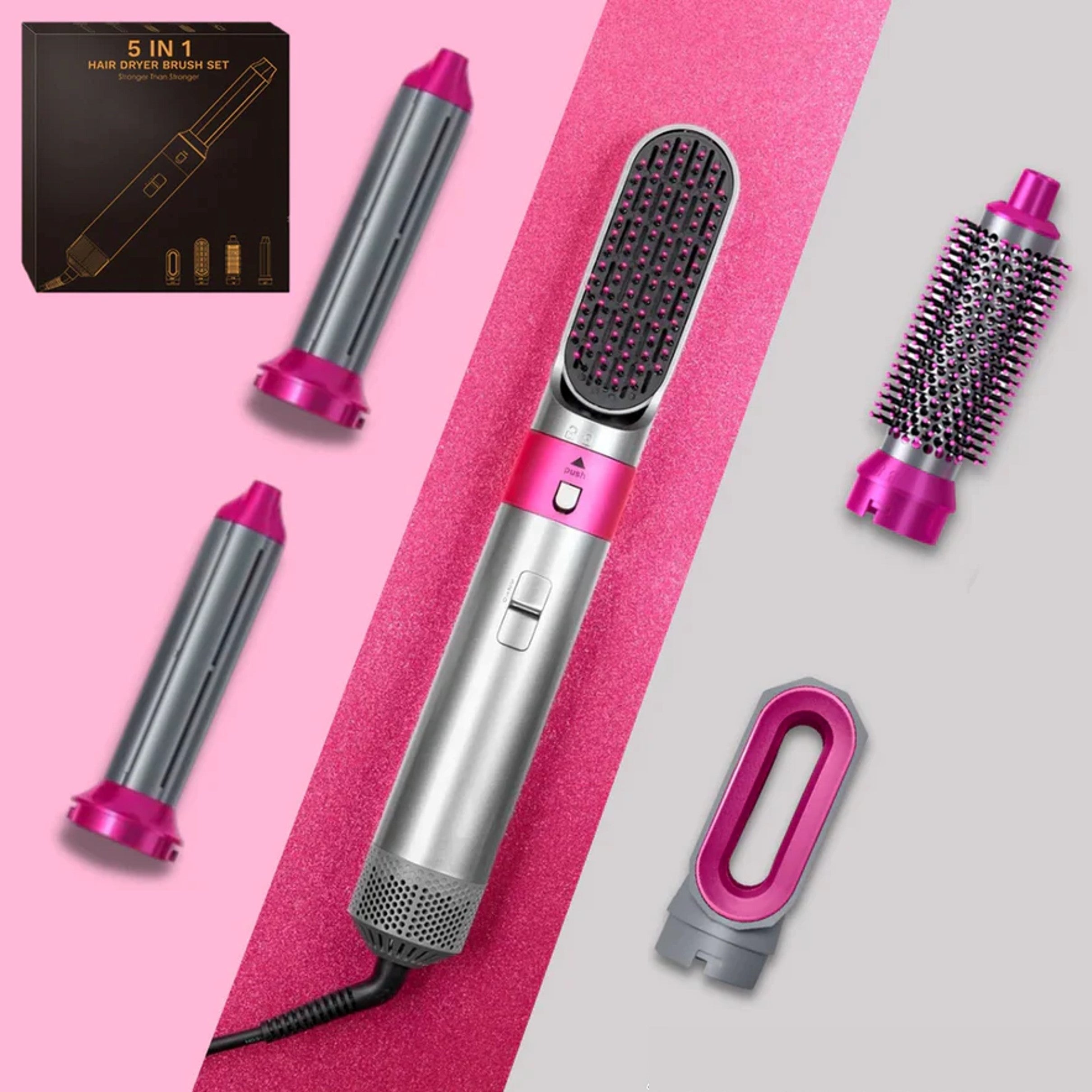 BowLift | 5-in-1 Hair Styler | Auto Curler, Blow Dryer & Flat Brush for All Hair Types at Home