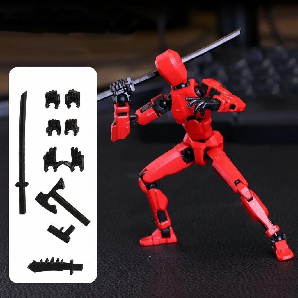 BowLift | 3D-printed mech action figure with multi-joint movement