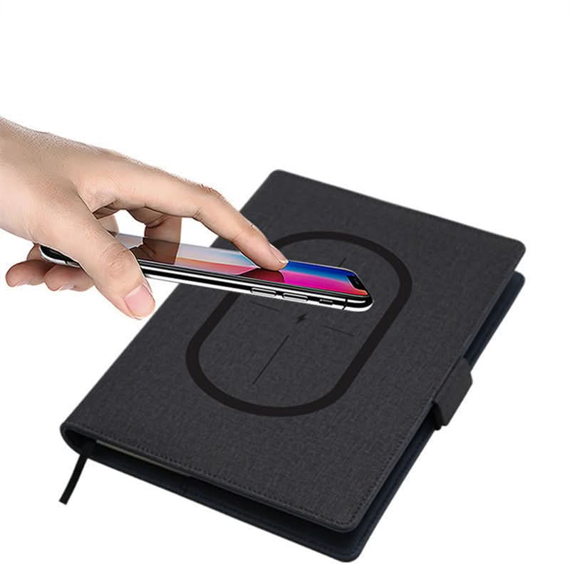 BowLift | A5 Leather Notebook with Wireless Charging Function