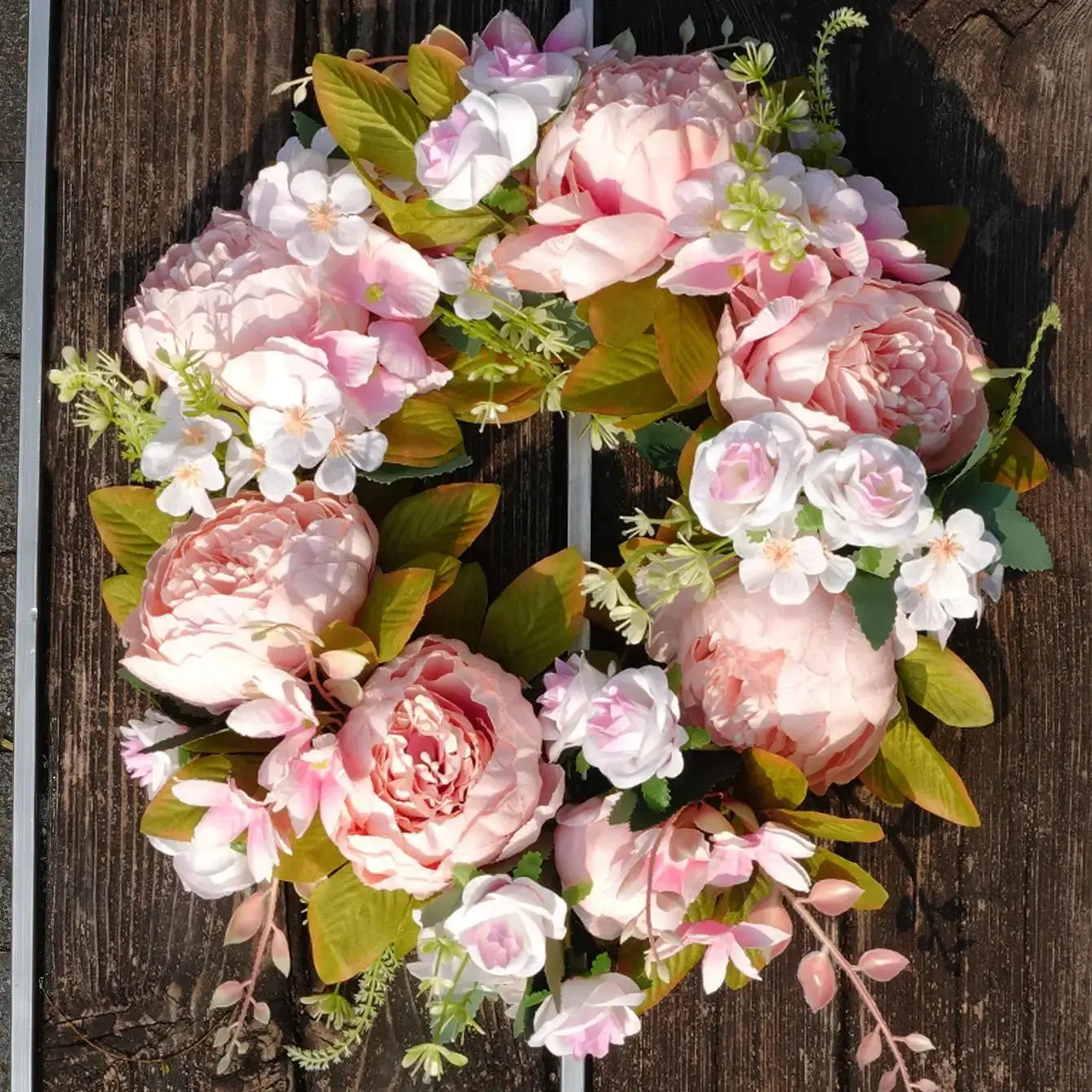 BowLift | Artificial Wreath - AutumnBloom - Outdoor & Peonies - Cozy Autumn Decoration