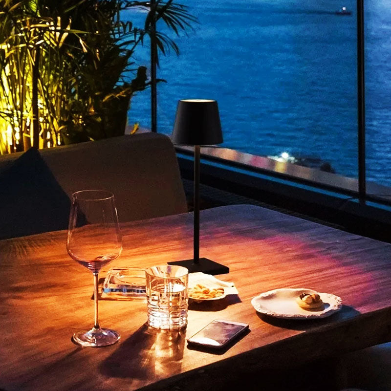 BowLift | Luminara™ | Modern Rechargeable LED Wireless Table Lamp | Portable Lighting for Home, Office & Outdoor Use