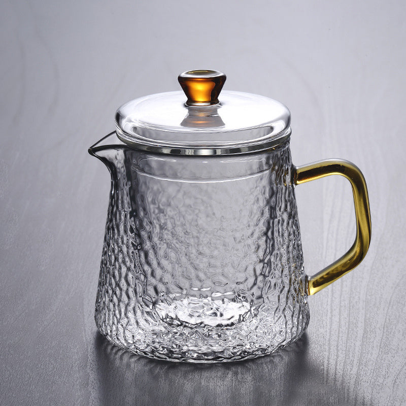 BowLift | Pindefang Glass Teapot with Infuser | Handcrafted Heat-Resistant Teapot with Golden Handle