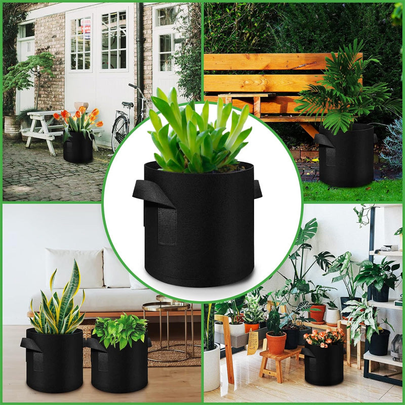 BowLift | 12 Pack 10 Gallon Plant Grow Bags, Thick Non-Woven Plant Pots With Handles For Garden Planting