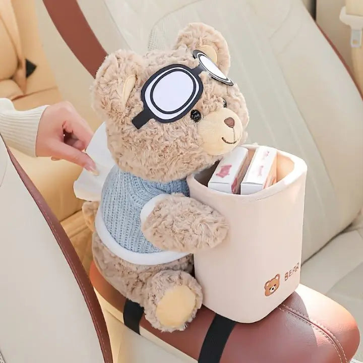 BowLift | Plush Handkerchief Dispenser for Car – Soft Car Organizer
