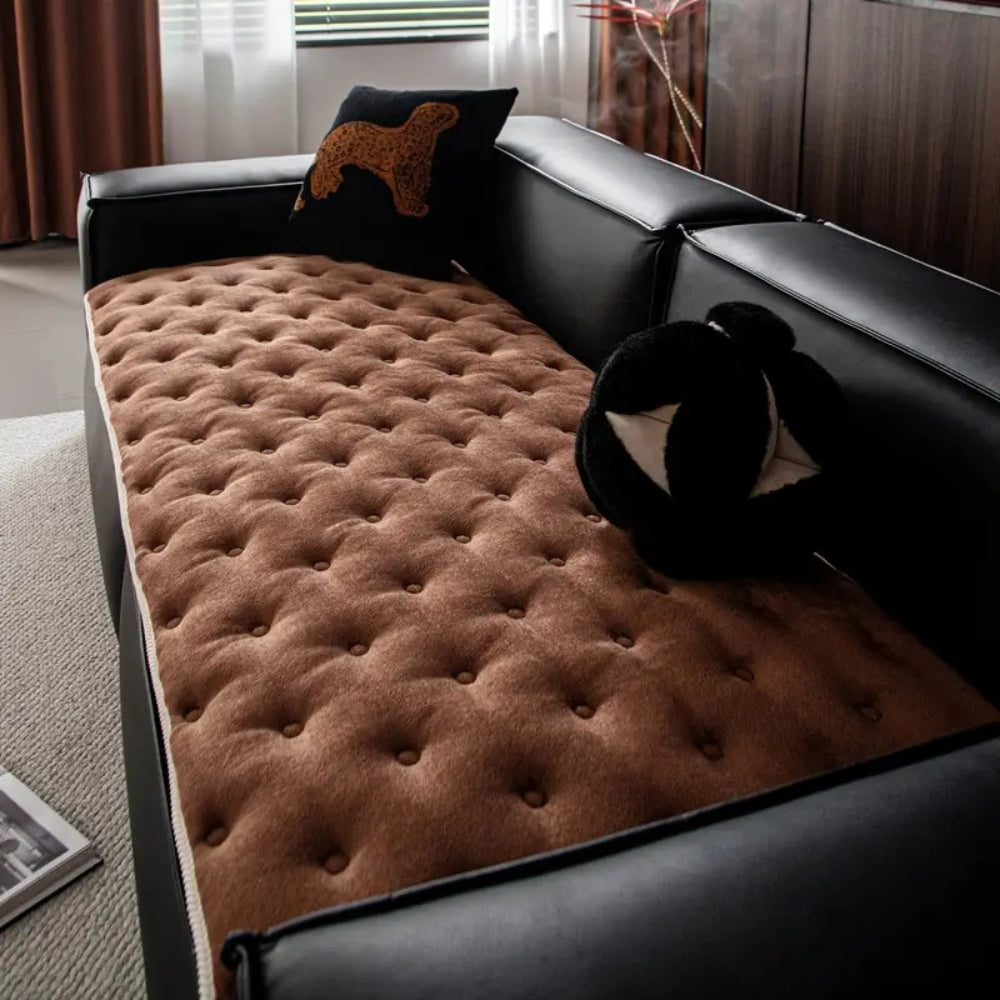 BowLift | Plush Button-Tufted Sofa Cover