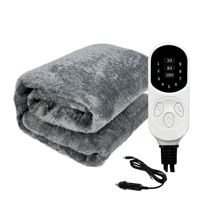 BowLift | Electric Heated Blanket 12V with Temperature Control and Timer – Ideal for Car and SUV, 9 Heating Levels