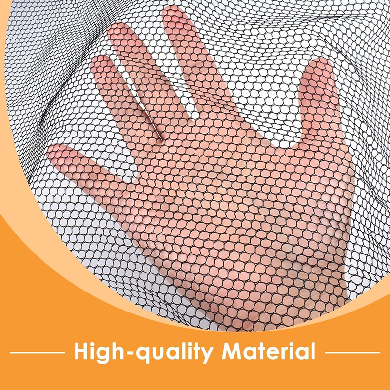 BowLift | 13*17ft Pond Pool Cover Dome, Garden Mesh Net with Ropes, Stakes and Fiberglass Poles, Garden Cover Protective Tent Dome for Protecting Vegetables Fruit Trees from Birds Squirrels